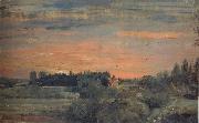 John Constable View towards the rectory,East Bergholt 30 September 1810 oil painting